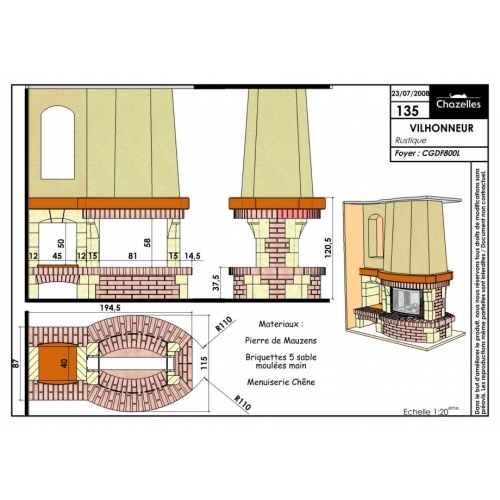 Каминная Облицовка  Chazelles Vilhonneur (угловой)_1 Каминная Облицовка  Chazelles Vilhonneur (угловой)_1
