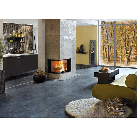 Brunner eck-kamin 42/42/42 side-opening, стальной дымосборник 45?, декор. нержавеющие рамки_3 Brunner eck-kamin 42/42/42 side-opening, стальной дымосборник 45?, декор. нержавеющие рамки_3