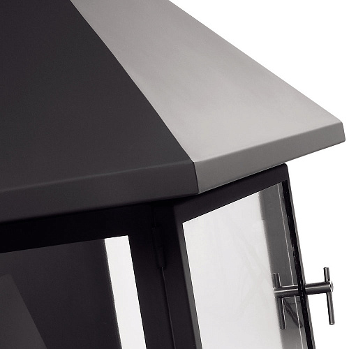 Камин Vulcano, со стеклом, полка-под мрамор, черный (Traforart)_2 Камин Vulcano, со стеклом, полка-под мрамор, черный (Traforart)_2