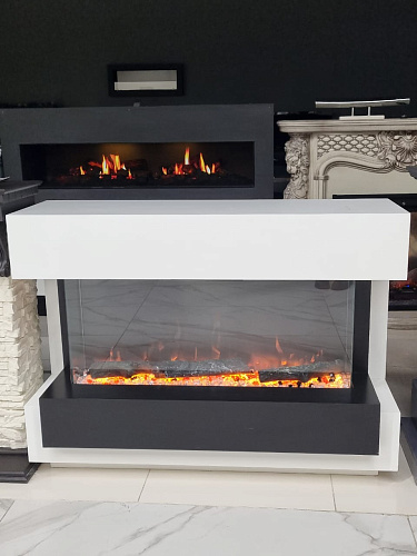 Каминокомплект Cube 36 - Белый с черным с очагом Astra 36 RF (выставочный образец)_7 Каминокомплект Cube 36 - Белый с черным с очагом Astra 36 RF (выставочный образец)_7